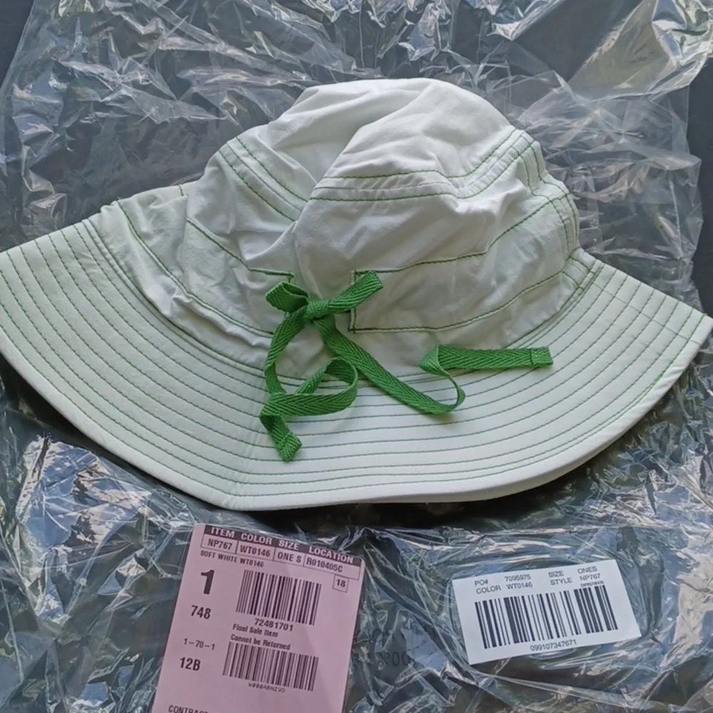 New Madewell Contrast-Stitch Bucket Hat Soft White - Picture 3 of 3